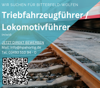 Triebfahrzeugführer / Lokführer (m/w/d) - Gütertransport - ab 4.500 €
