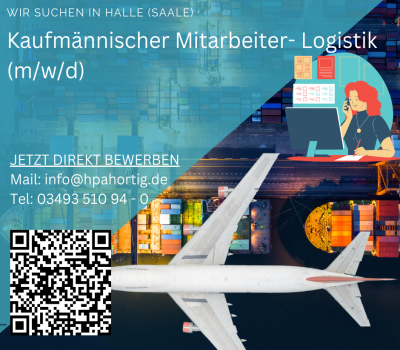 kaufmännische Mitarbeiter (m/w/d) im Bereich Logistik gesucht für Halle (Saale)