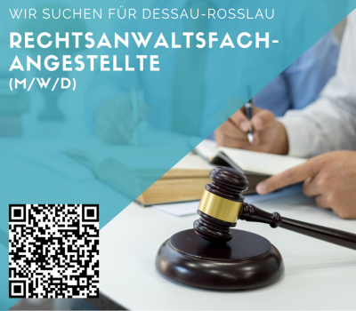 Rechtsanwaltsfachangestellte / Steuerfachangestellte (m/w/d) gesucht - TZ / VZ - Dessau