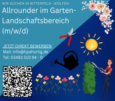 Allrounder (m/w/d) im Garten- und Landschaftsbau gesucht - Bitterfeld- Wolfen