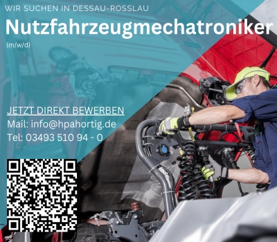 Nutzfahrzeugmechatroniker (m/w/d) - VZ / TZ - Dessau-Roßlau - ab 3.400,00 € Brutto 