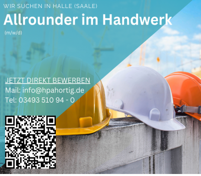 Allrounder im Handwerk (m/w/d) für Halle (Saale) gesucht - ab 17 €