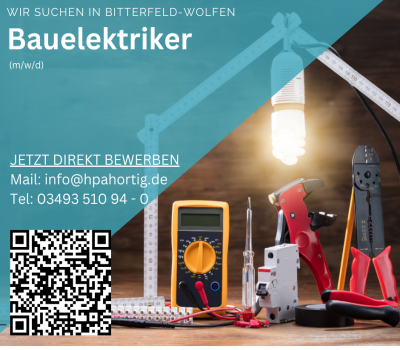 Bauelektriker / Elektroinstallateur (m/w/d) Hauselektrik - Bitterfeld-Wolfen - ab 18 €