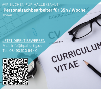 Personalsachbearbeiter (m/w/d) für Halle (Saale) gesucht 