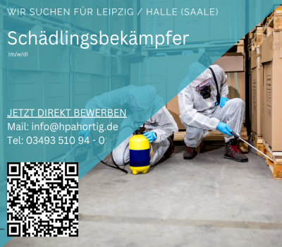 Schädlingsbekämpfer (m/w/d) für die Region Leipzig - Halle gesucht - ab 3.200 € + Firmenfahrzeug