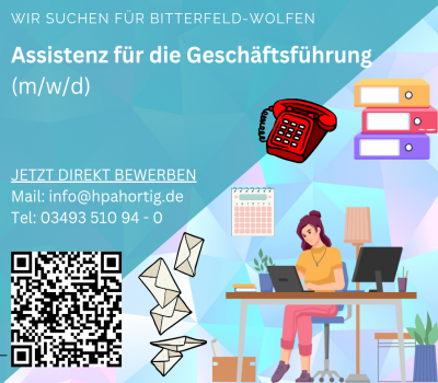 Assistenz für die Geschäftsführung (m/w/d) für Bitterfeld- Wolfen gesucht 