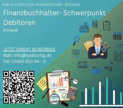 Finanzbuchhalter (m/w/d)- Bereich Debitoren für Sandersdorf- Brehna gesucht 