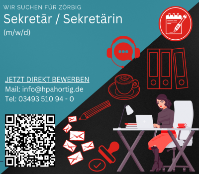kaufm. Mitarbeiter / Sekretär (m/w/d) für Zörbig gesucht 