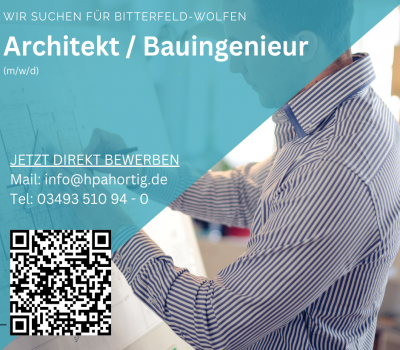 Architekt (m/w/d) für Bitterfeld-Wolfen gesucht - Immobilien