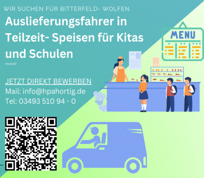 Fahrer (m/w/d) für Speisen  (Schulen und Kitas) in Teilzeit gesucht 