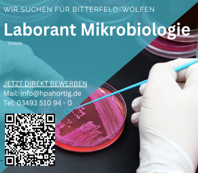 Laborant (m/w/d) Mikrobiologie - Bitterfeld - Tagschicht / Gleitzeit - ab 3.200 €