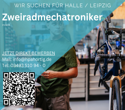 Zweiradmechatroniker (m/w/d) für E-Bikes gesucht - ab 2.850 € - Halle / Leipzig - kein Verkauf
