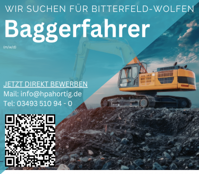 Baggerfahrer / Baumaschinenführer (m/w/d) im Tief- und Straßenbau gesucht