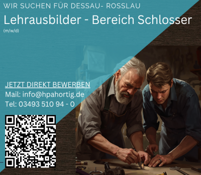 Lehrausbilder (m/w/d) - Bereich Konstruktionsmechanik in Dessau- Roßlau gesucht- 