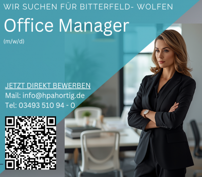 Office Manager (m/w/d) für Bitterfeld- Wolfen gesucht