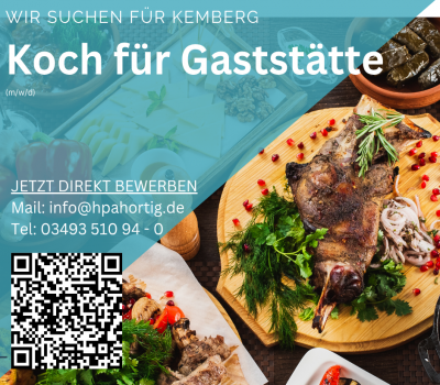 Koch (m/w/d) für Gaststätte in Kemberg gesucht