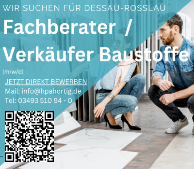 Verkäufer / Fachberater (m/w/d) - Baustoffe Fliesen - für Dessau-Roßlau gesucht