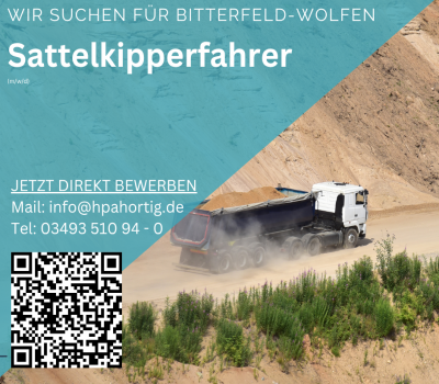 Sattelkipperfahrer (m/w/d) für Bitterfeld-Wolfen gesucht