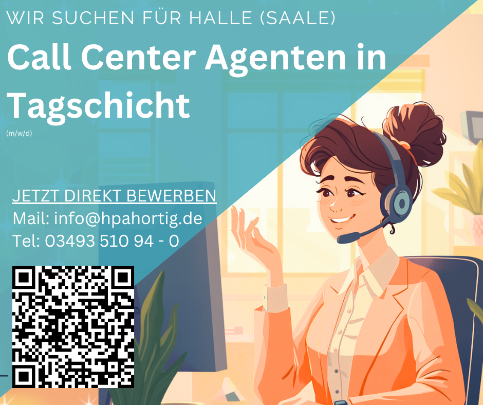 Call Center Agenten (m/w/d) für Halle (Saale) in Tagschicht gesucht