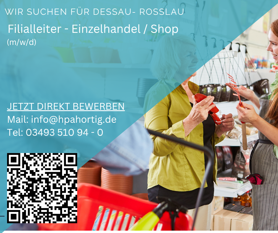 Filialleiter (m/w/d) Einzelhandel / Shop gesucht - Dessau-Roßlau