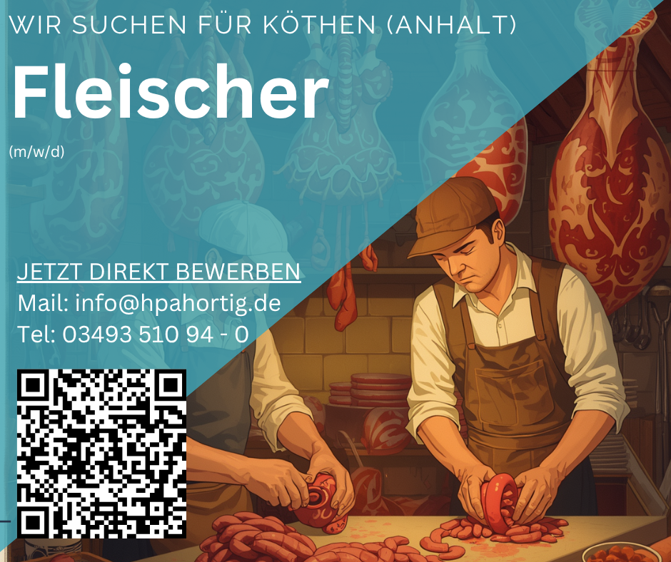 Fleischer (m/w/d) für Köthen (Anhalt) gesucht 