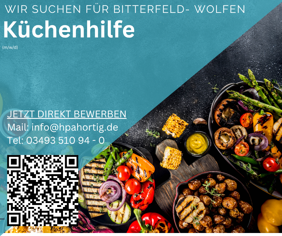 Küchenhilfe (m/w/d) für Bitterfeld-Wolfen gesucht in Vollzeit 
