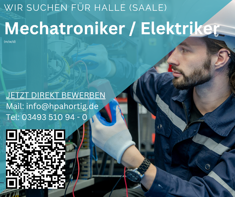 Mechatroniker / Elektriker (m/w/d) Halle (Saale) in der Fertigung gesucht - ab 20,- € - Tagschicht