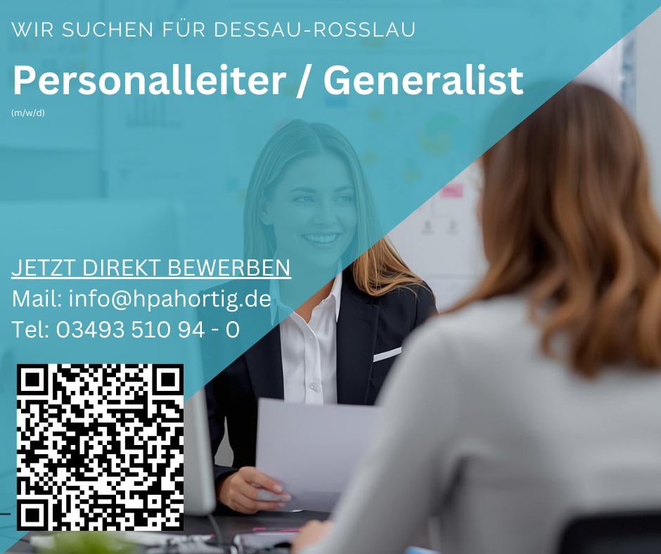 Personalleiter (m/d/w) für Dessau-Roßlau gesucht