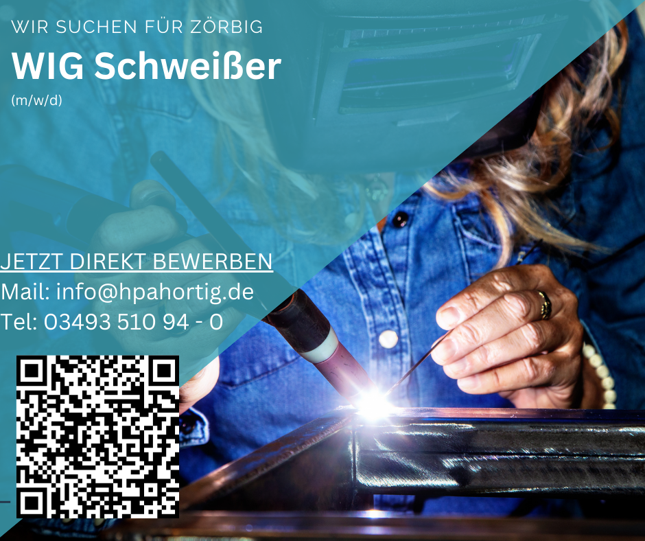 WIG-Schweißer (m/w/d) Anlagenbau - Tagschicht - Zörbig ab 3.200 €
