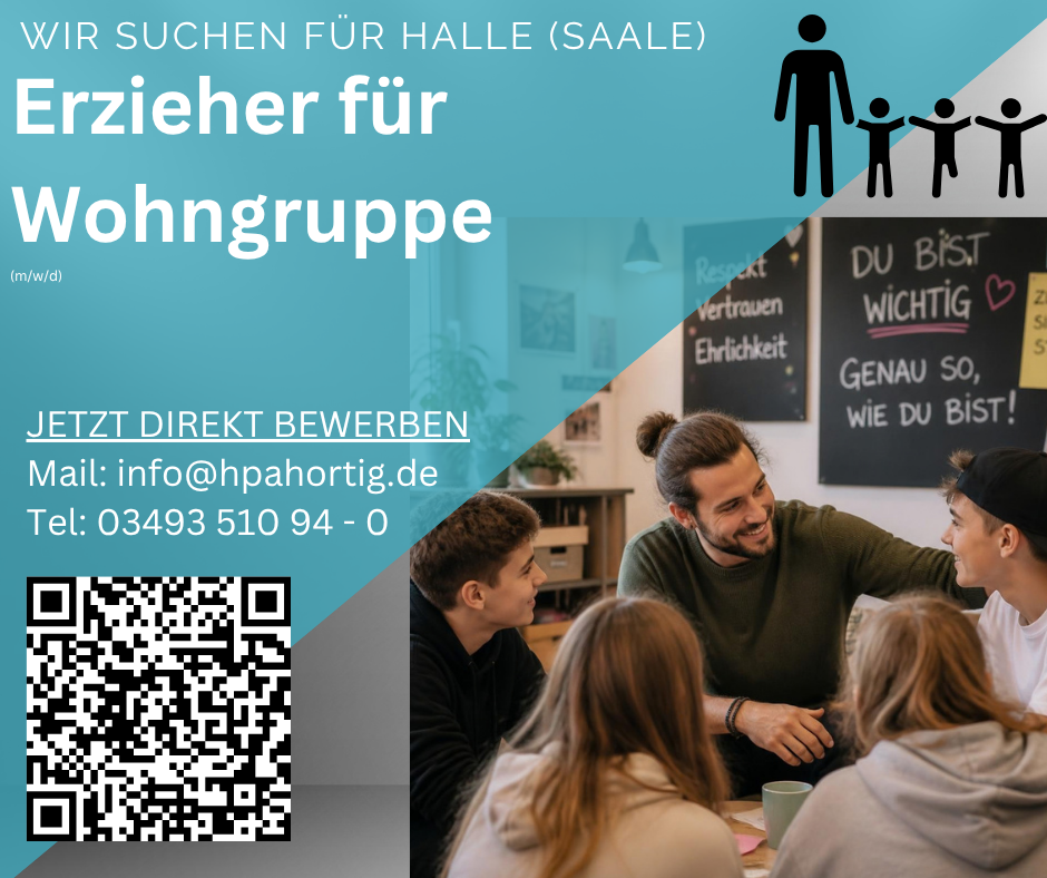 Erzieher (m/w/d) für Wohngruppe in Halle (Saale) gesucht