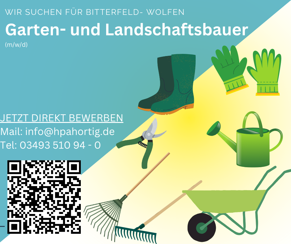 Garten- und Landschaftsbauer (m/w/d) für Bitterfeld- Wolfen gesucht 