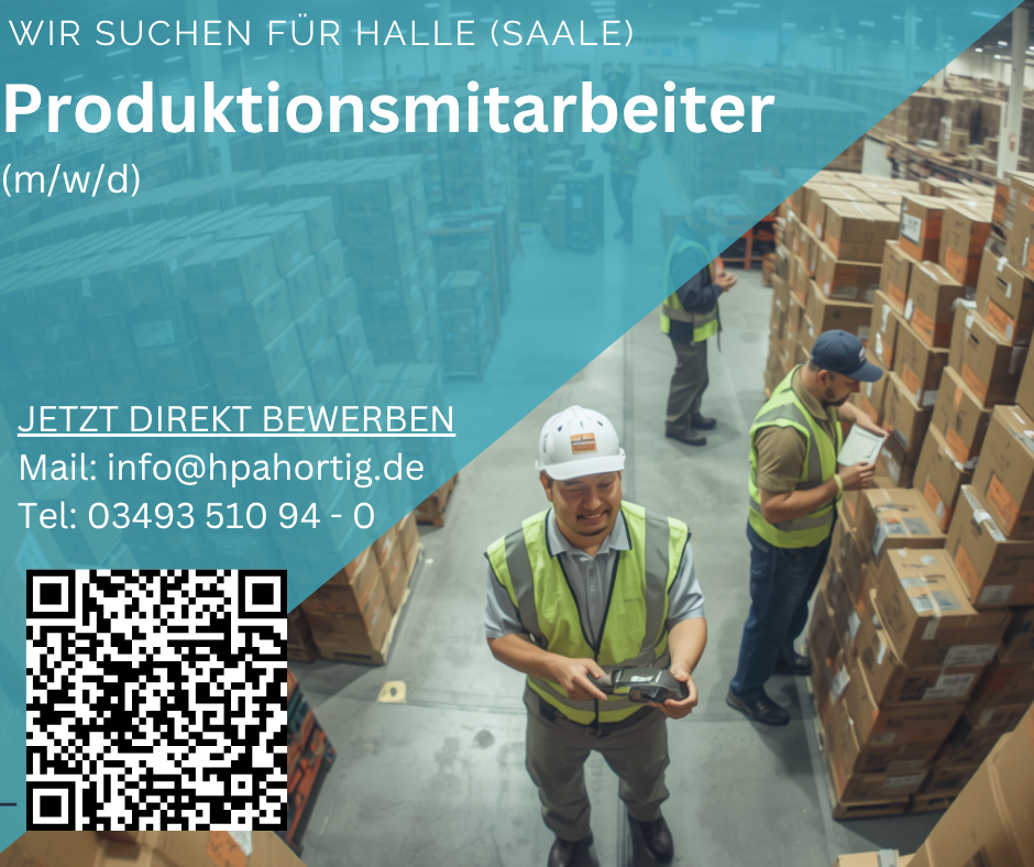 Produktionsmitarbeiter (m/w/d) für Halle (Saale) gesucht- 2 Schichten - 