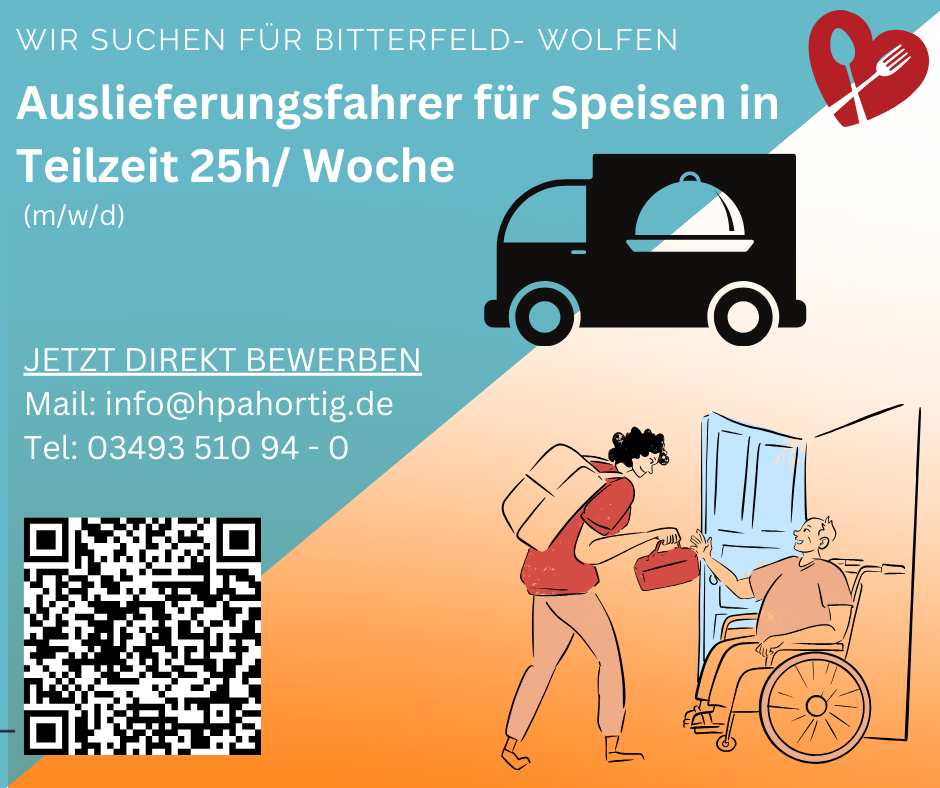 Auslieferungsfahrer (m/w/d) für Speisen in Teilzeit gesucht
